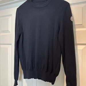 Moncler Men's Classic Black Crewneck Sweater